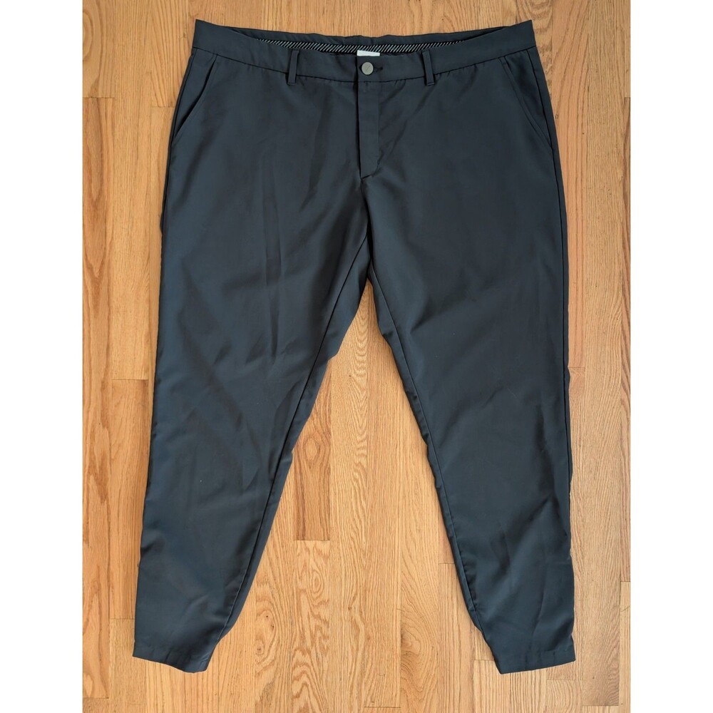 Primo Pants Mens 42 X 30 Dark Grey Performance Golf Jogger Stretch Tapered